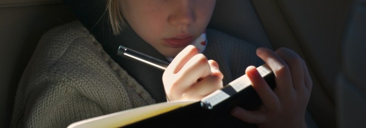 Writing - Girl in Car