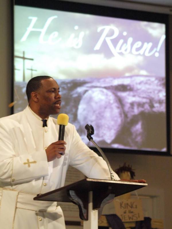 Pastor Layne Fields of Old Pleasant Hill Baptist Church, Conyers.
